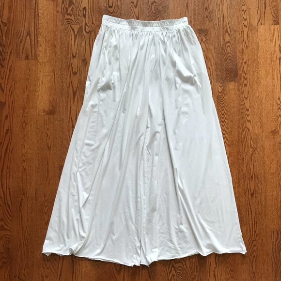 Lunya Organic Pima Cotton Wide Leg Pants Womens XL White Elastic Waist Lounge - Picture 4 of 13